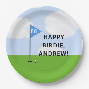 Personalized Golf Birthday Paper Plate
