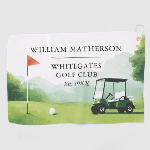 Personalized Golf Buggy Club Name Towel