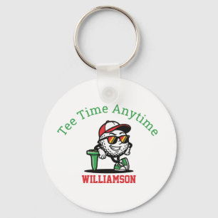 Personalized Golf Cart Keychain