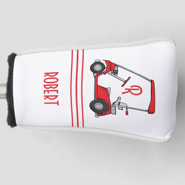 Personalized Golf Cart Monogram Name Head Cover (Front)