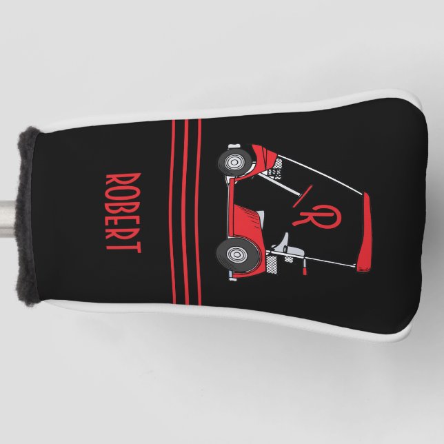 Personalized Golf Cart Monogram Name Head Cover (Front)