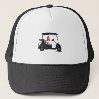 Personalized Golf Cart Monogram Trucker Hat