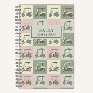 Personalized Golf Cart Notebook