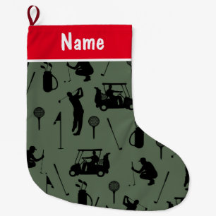 Personalized Golf Christmas Gifts Golf themed Large Christmas Stocking