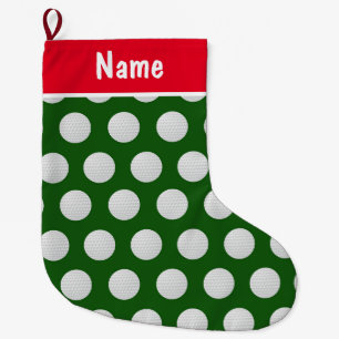 Personalized Golf Christmas Gifts Golf themed Large Christmas Stocking