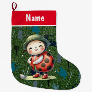 Personalized Golf Christmas Gifts Golf themed Large Christmas Stocking