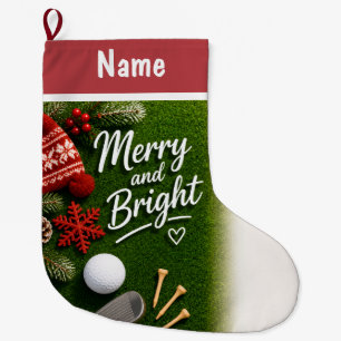 Personalized Golf Christmas Gifts Large Christmas Stocking
