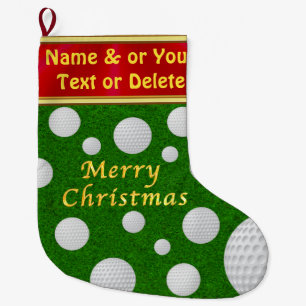 Personalized, Golf Christmas Stocking for Him, Her