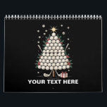 Personalized Golf Christmas Tree Equipment Family Calendar<br><div class="desc">Personalized Golf Christmas Tree Equipment Matching Family</div>