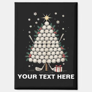 Personalized Golf Christmas Tree Equipment Family Magnet