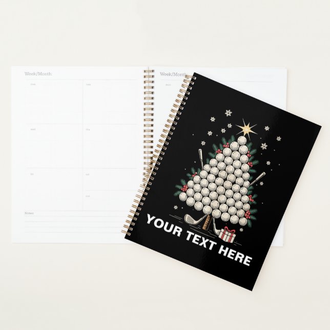 Personalized Golf Christmas Tree Equipment Family Planner (Display)