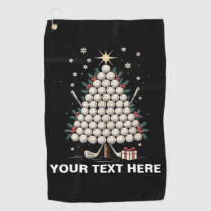 Personalized Golf Christmas Tree Equipment Family Towel
