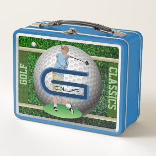 Personalized Golf Classics On-Field Metal Lunchbox