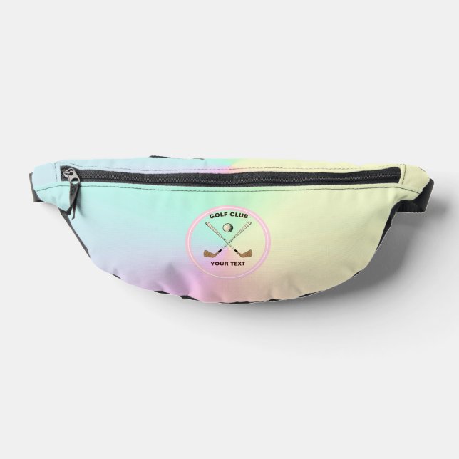 Personalized Golf Club Golfer Pastel Ombre Fanny Pack (Lay Down)