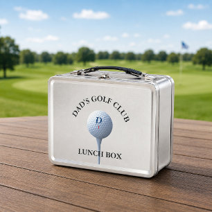 Personalized Golf Club Golfing Dad Metal Lunch Box