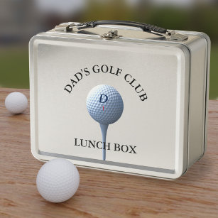Personalized Golf Club Golfing Dad Metal Lunch Box