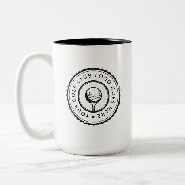 Personalized Golf Club Logo Custom Two-Tone Coffee Mug (Left)