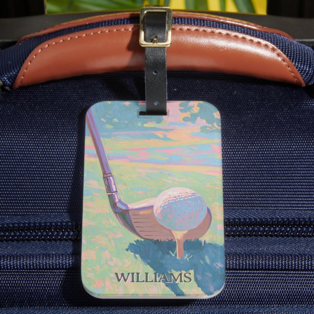 Personalized Golf Club Luggage Tag (Front Insitu 2)