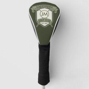Personalized golf club monogram design head cover