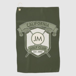 Personalized golf club monogram design  towel