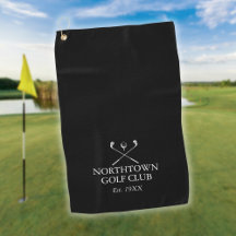 Personalized Golf Club Name Black And White