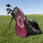 Personalized Golf Club Name Burgundy Red