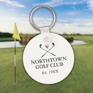Personalized Golf Club Name Classic Keychain