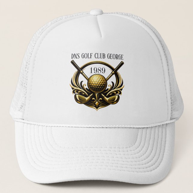 Personalized Golf Club Name Classic Trucker Hat (Front)