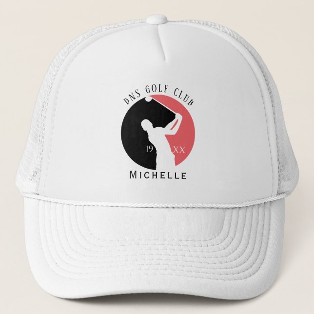 Personalized Golf Club Name Classic Trucker Hat (Front)
