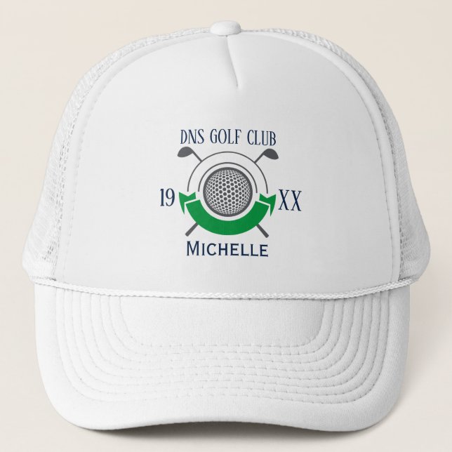 Personalized Golf Club Name Classic Trucker Hat (Front)