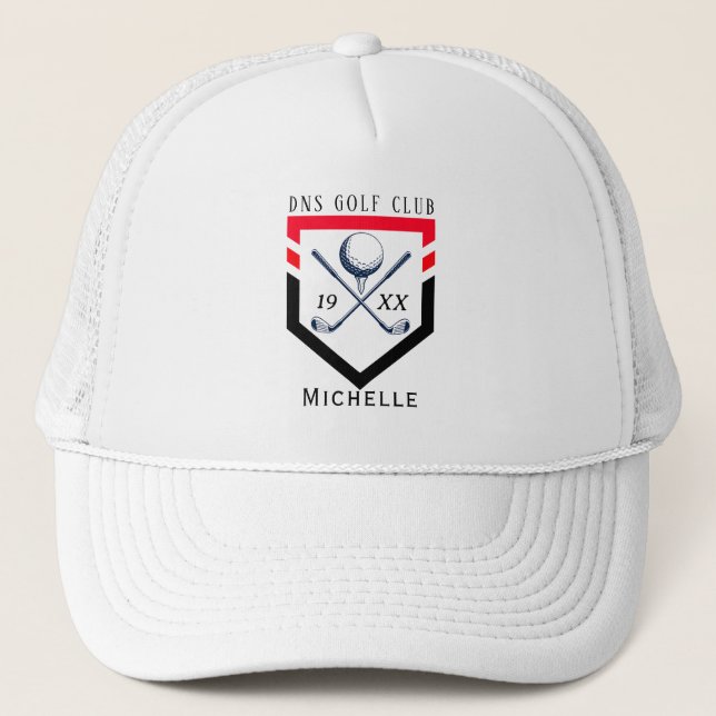 Personalized Golf Club Name Classic Trucker Hat (Front)