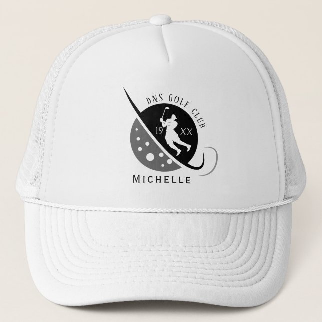 Personalized Golf Club Name Classic Trucker Hat (Front)