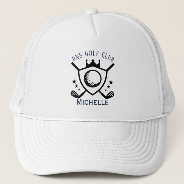 Personalized Golf Club Name Classic Trucker Hat (Front)
