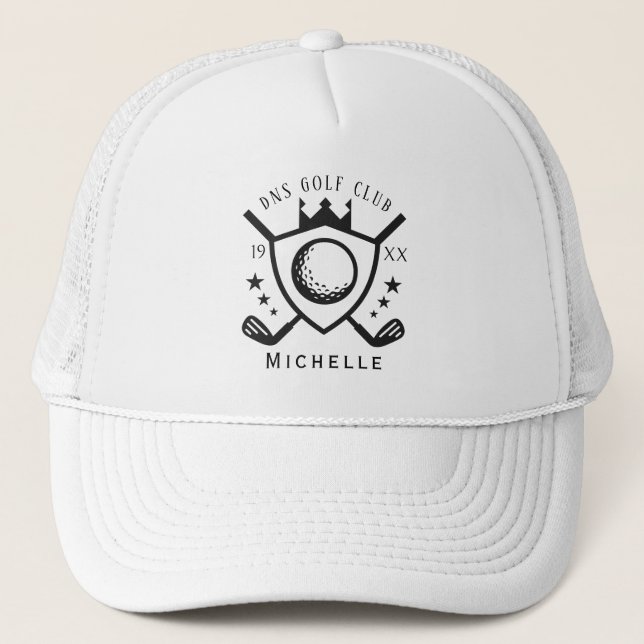 Personalized Golf Club Name Classic Trucker Hat (Front)