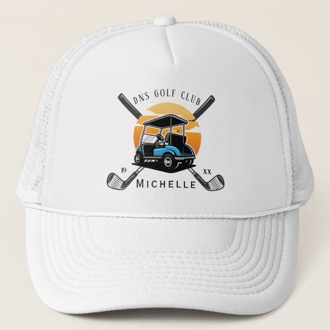 Personalized Golf Club Name Classic Trucker Hat (Front)