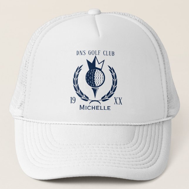 Personalized Golf Club Name Classic Trucker Hat (Front)