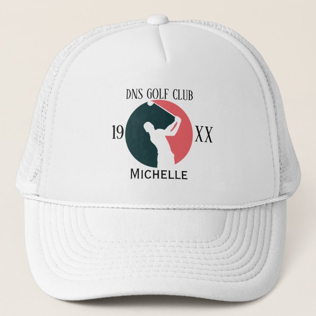 Personalized Golf Club Name Classic Trucker Hat (Front)