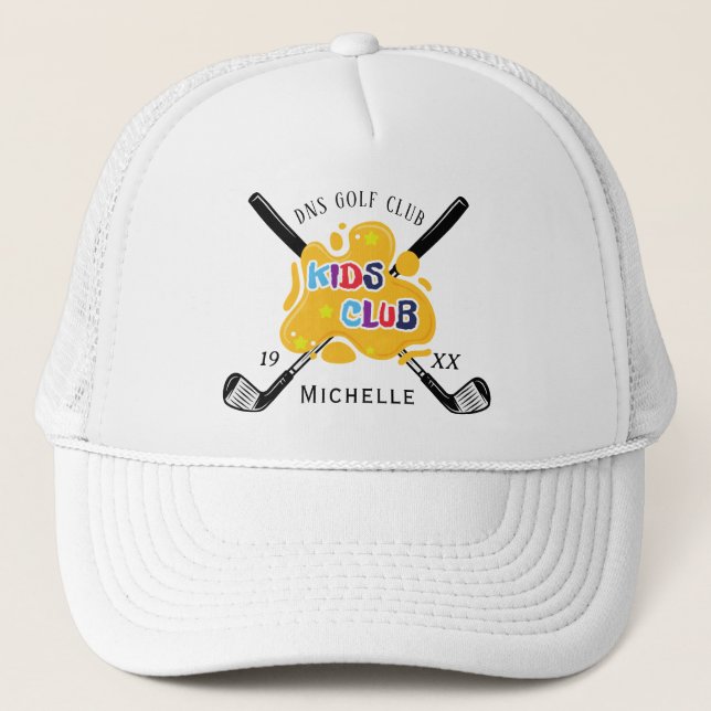 Personalized Golf Club Name Classic Trucker Hat (Front)