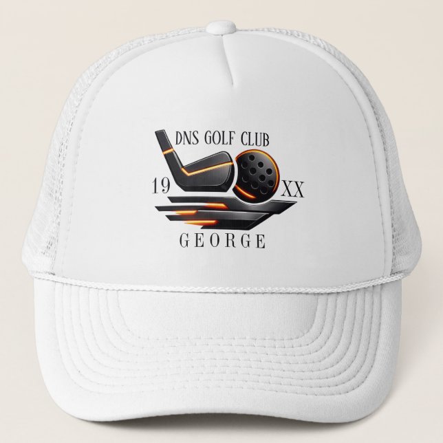 Personalized Golf Club Name Classic Trucker Hat (Front)
