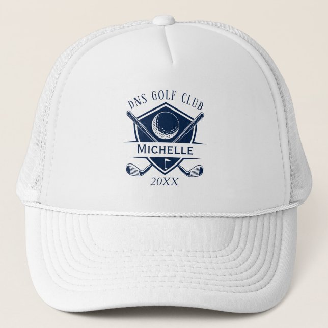 Personalized Golf Club Name Classic Trucker Hat (Front)