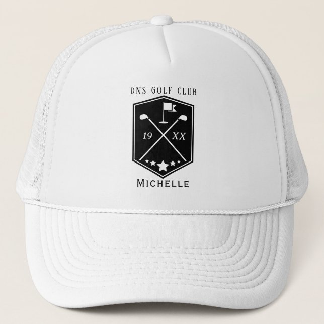 Personalized Golf Club Name Classic Trucker Hat (Front)