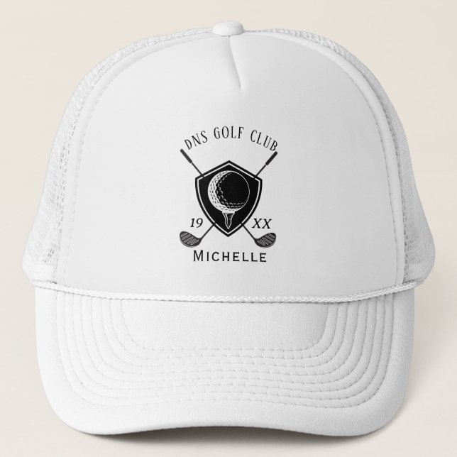 Personalized Golf Club Name Classic Trucker Hat (Front)