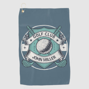 Personalized golf club name design  towel