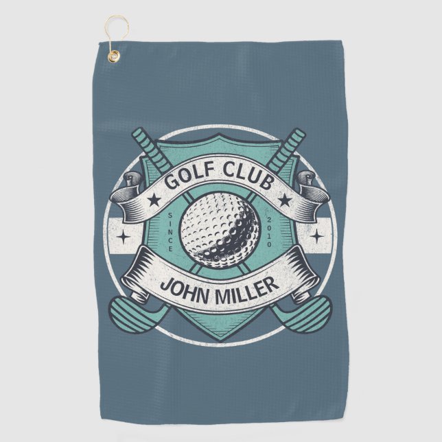 Personalized golf club name design  towel (Front)