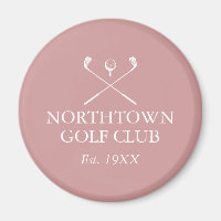 Personalized Golf Club Name Dusty Rose Pink