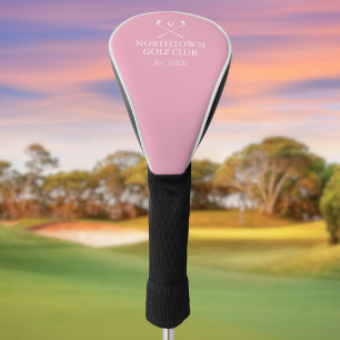 Personalized Golf Club Name Pink Golf Head Cover