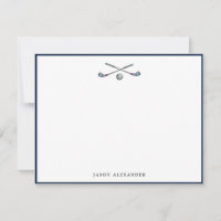 Personalized Golf Clubs and Ball Navy Border