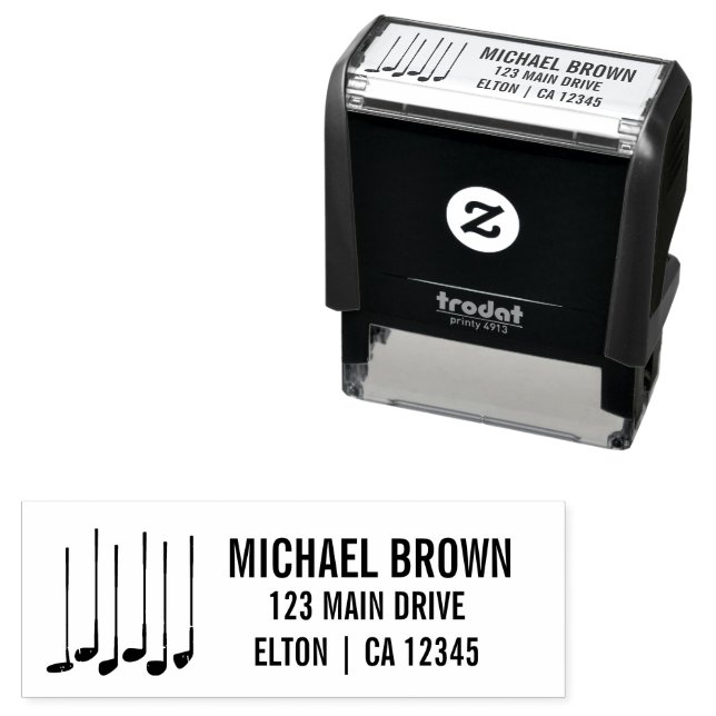 Personalized Golf clubs  logo Self-inking Stamp (In Situ)