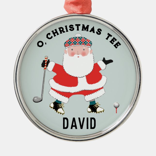 Personalized Golf Collectable Metal Ornament (Front)