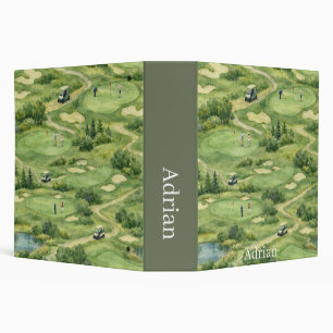 Personalized golf course binder